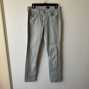 AG The Prima Mid-Rise Cigarette Light Gray Pants